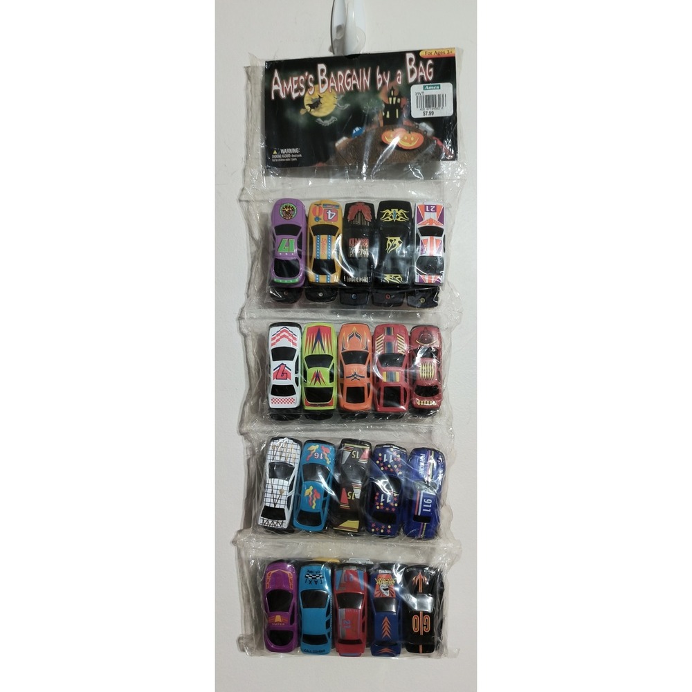 40 Pc Diecast Toy Car Lot Set Sealed Ames Department Store Bargain Bag VTG RARE